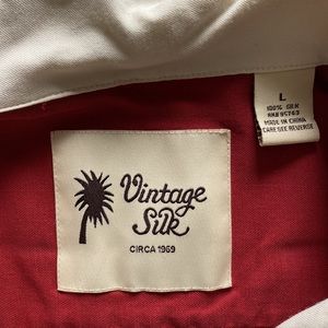 Vintage Silk L RED Shirt - Circa 1969